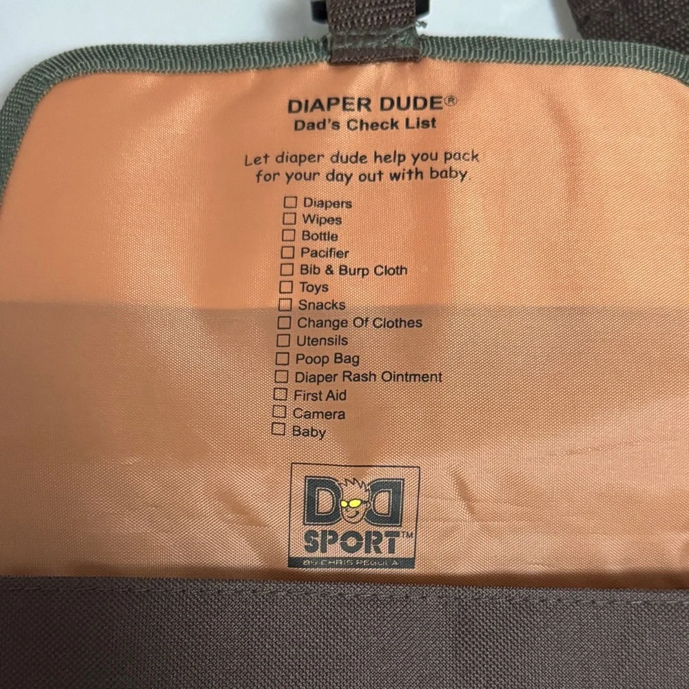 Diaper Dude - Brown Crossbody Bag with packable changing pad. Like new condition
